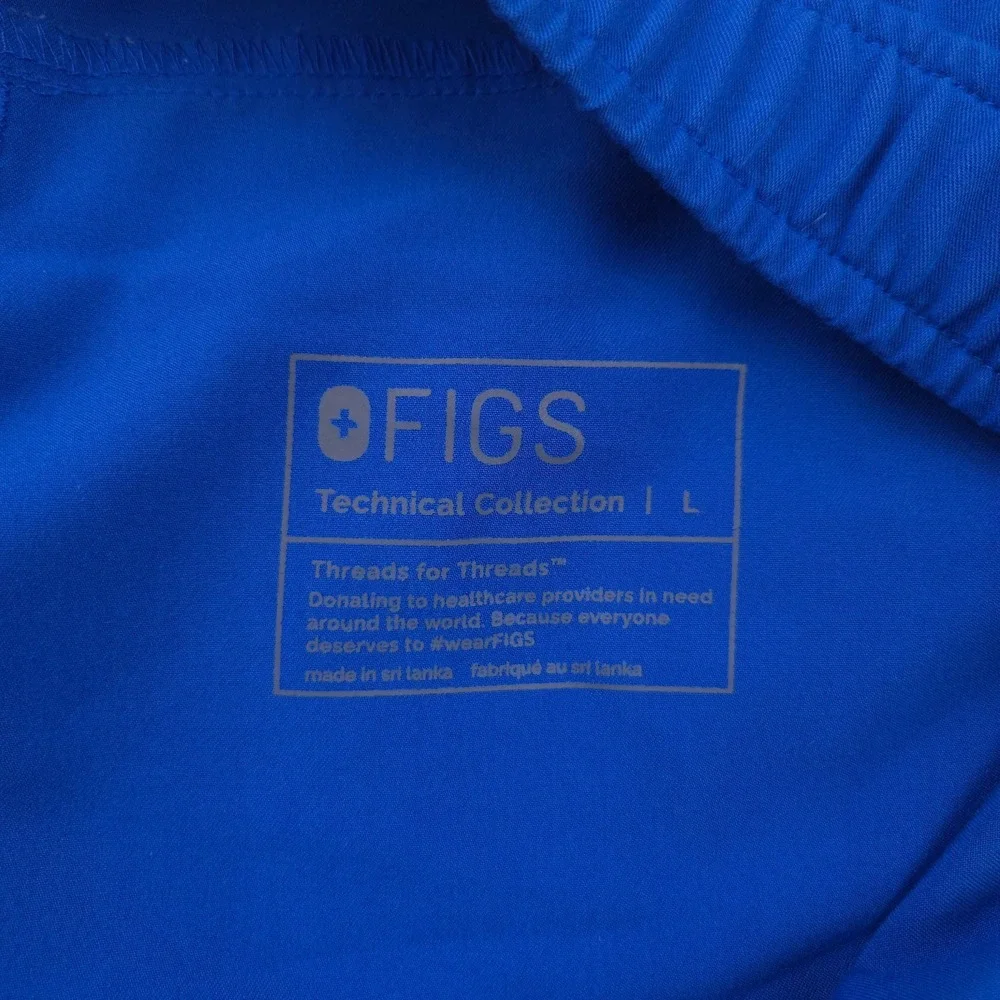 Figs Scrub Pants Mens Large Tansen Jogger Blue 2436 Royal Scrubs Bottom Medical
